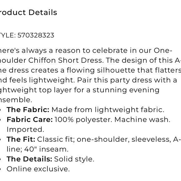 NWT Red One Shoulder Chiffon Dress - Picture 2 of 2